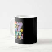67 Days Smarter Tie Dye Girls Student Teacher 67 M Kaffeetasse (Vorderseite Links)
