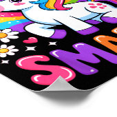67 Days Smarter Unicorn Rainbow 67th Day Of School Poster (Ecke)