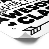 67 Days With My Awesome Cl Funny 67 Teacher Studen Poster (Ecke)