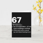 67 Definition Funny Six Seven Meme 6 7 Karte (Gelbe Blume)