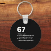 67 Definition Funny Six Seven Meme 6 7  Schlüsselanhänger (Vorderseite)