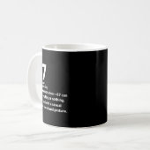 67 Definition Lustig Six Seven Meme 6 7 Kaffeetasse (Vorderseite Links)