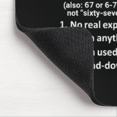 67 Definition Lustig Six Seven Meme 6 7 Mousepad (Ecke)