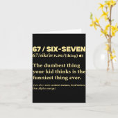 67 Definition Meaning Six Seven Funny Meme Teacher Karte (Gelbe Blume)