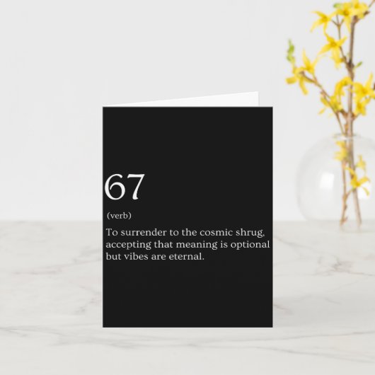 67 Definition Meme Karte (Gelbe Blume)