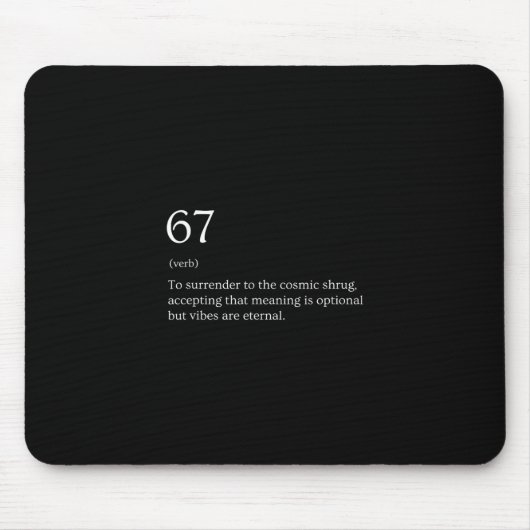 67 Definition Meme Mousepad (Vorne)