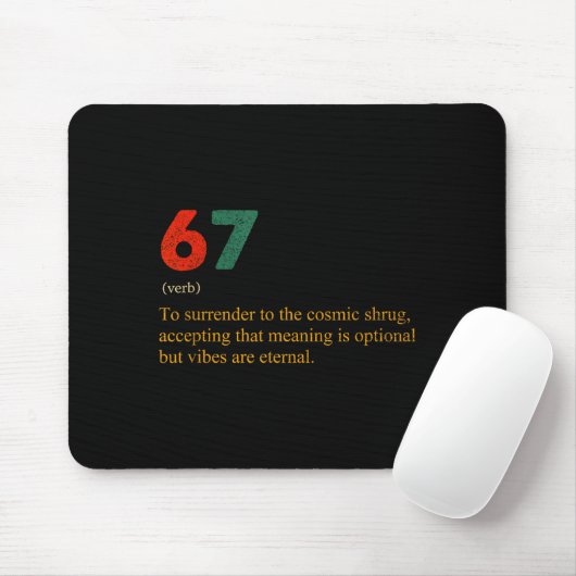 67 Definition Meme Number 67 Is The New 42 Six Sev Mousepad (Mit Mouse)