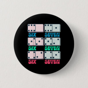 67 Dominosteine zählen Mathematiklehrer Vin Button