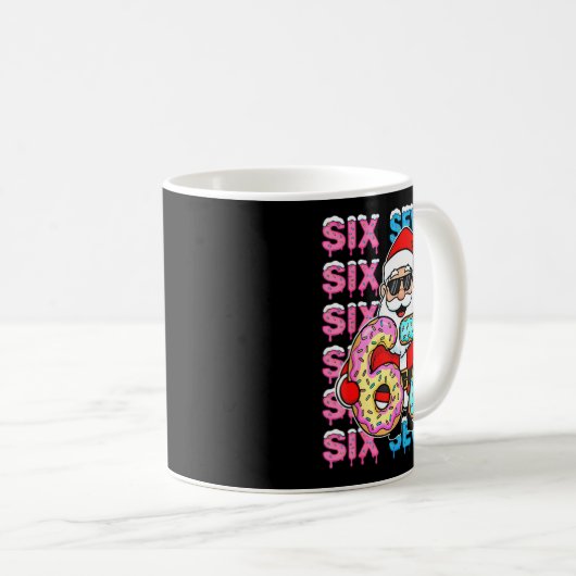 67 Donut Christmas Funny Six Seven Meme Santa Kids Kaffeetasse (VorderseiteRechts)
