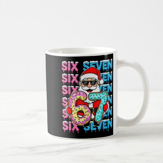 67 Donut Christmas Funny Six Seven Meme Santa Kids Kaffeetasse (Rechts)