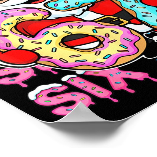 67 Donut Christmas Funny Six Seven Meme Santa Kids Poster (Ecke)