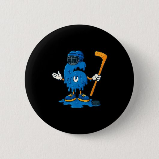 67 Drip Ice Cream Hockey Player Button (Vorderseite)
