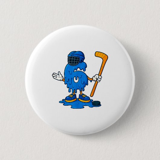 67 Drip Ice Cream Hockey Player Button (Vorderseite)