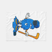 67 Drip Ice Cream Hockey Player Fleecedecke (Vorderseite (Horizontal))