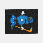 67 Drip Ice Cream Hockey Player Fleecedecke (Vorderseite (Horizontal))