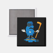 67 Drip Ice Cream Hockey Player Magnet (Vorderseite/Rückseite)