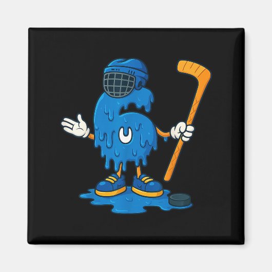 67 Drip Ice Cream Hockey Player Magnet (Vorne)