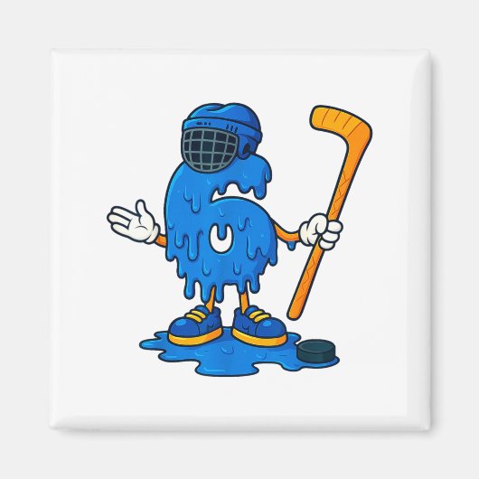 67 Drip Ice Cream Hockey Player  Magnet (Vorne)