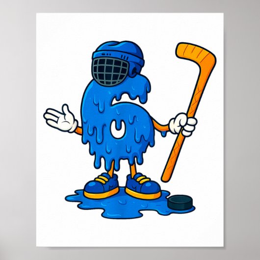 67 Drip Ice Cream Hockey Player Poster (Vorne)