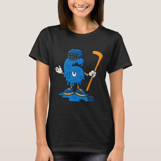 67 Drip Ice Cream Hockey Player T-Shirt (Vorderseite)