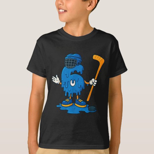 67 Drip Ice Cream Hockey Player T-Shirt (Vorderseite)