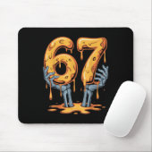 67 Drip Lustiger Halloween-Skelett 67 Meme Eiscrem Mousepad (Mit Mouse)