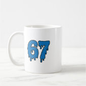 67 Drip Melt Six Seven Meme Alpha Gen Slang Lustig Kaffeetasse (Links)