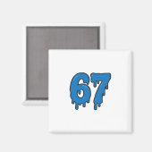 67 Drip Melt Six Seven Meme Alpha Gen Slang Lustig Magnet (Vorderseite/Rückseite)