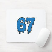 67 Drip Melt Six Seven Meme Alpha Gen Slang Lustig Mousepad (Mit Mouse)