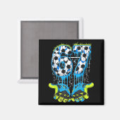 67 Drip Soccer Gen Alpha Slang Sechs Sieben Meme  Magnet (Vorderseite/Rückseite)