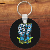 67 Drip Soccer Gen Alpha Slang Six Seven Meme Schlüsselanhänger (Vorderseite)