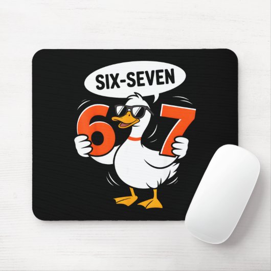 67 Duck Meme Funny Six Seven Gen Alpha Slang Cool Mousepad (Mit Mouse)