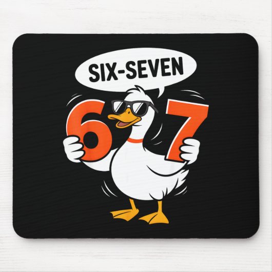 67 Duck Meme Funny Six Seven Gen Alpha Slang Cool Mousepad (Vorne)