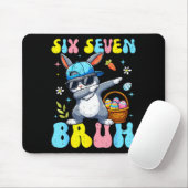 67 Easter Day Rabbit Six Seven Bruh Dabbing Bunny Mousepad (Mit Mouse)