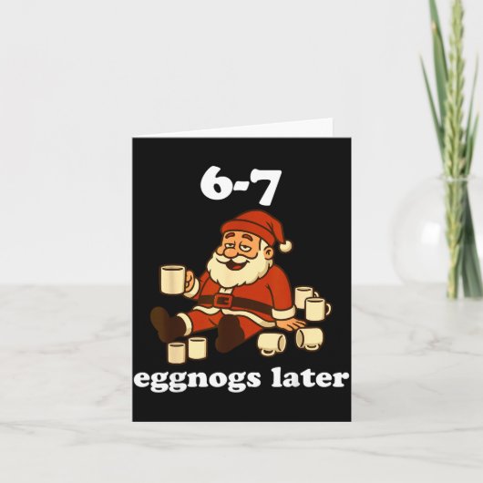 67 Eggnog Funny Christmas 6 7 Meme For Women Men S Karte (Vorderseite)