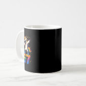67 Einhorn Dabbing Six Seven Meme Lustig  Kaffeetasse (Vorderseite Links)