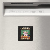 67 Einhorn Für Mädchen Sechs Sieben Meme Brainrot  Magnet (In Situ (Geschirrspüler))