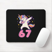 67 Einhorn für Mädchen Sechs Sieben Meme Brainrot  Mousepad (Mit Mouse)