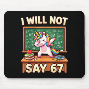 67 Einhorn für Mädchen Sechs Sieben Meme Brainrot Mousepad
