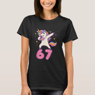 67 Einhorn für Mädchen Sechs Sieben Meme Brainrot T-Shirt