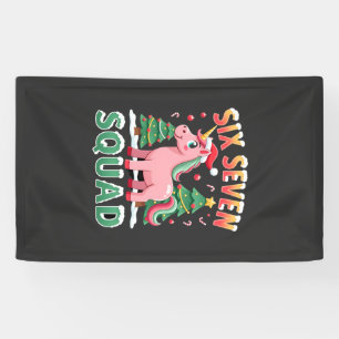 67 Einhorn Weihnachten Dabbing für Mädchen Kinder  Banner