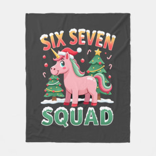 67 Einhorn Weihnachten Dabbing für Mädchen Kinder Fleecedecke
