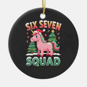 67 Einhorn Weihnachten Dabbing für Mädchen Kinder Keramik Ornament