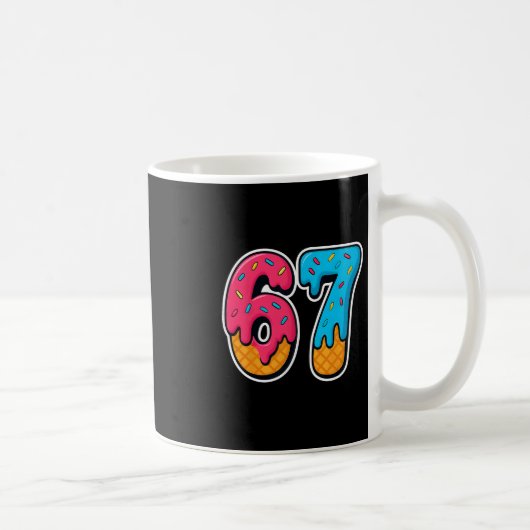 67 Eis-Drip-Funny-Six-Seven-Gen-Alpha-Meme S Kaffeetasse (Rechts)