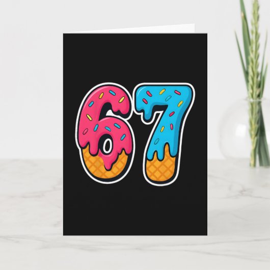 67 Eis-Drip-Funny-Six-Seven-Gen-Alpha-Meme S Karte (Vorderseite)