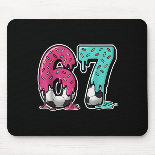 67 Eis Drip Fußball Gen Alpha Slang Six Seven Mousepad (Vorne)