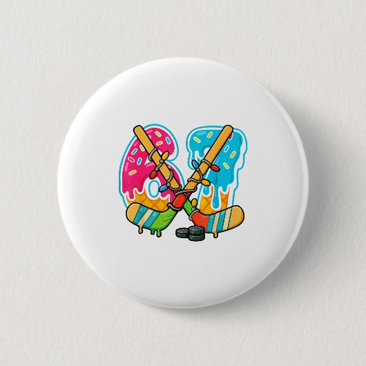 67 Eis-Drip-Hockey-Weihnachtslicht  Button (Vorderseite)