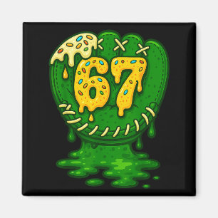 67 Eis Drip Lustig Sechs Sieben Baseball  Magnet