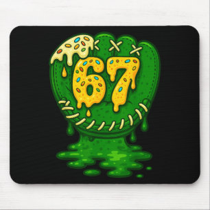 67 Eis-Drip lustig sechs sieben Baseball Mousepad