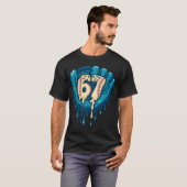 67 Eis Drip Lustig Sechs Sieben Baseball T-Shirt (Vorne ganz)
